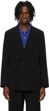 Rainmaker Kyoto Black Double Breasted Blazer In Black