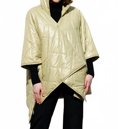 Rainraps Women's Rain Puffer Jacket In Olive Gold Pufferrap In Multi