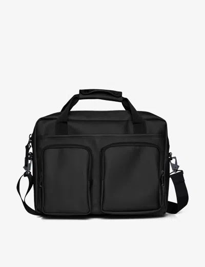 Rains 01 Black Texel Tech Shell Top-handle Bag