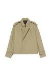 Rains 더블 브레스티드 재킷 In Brown