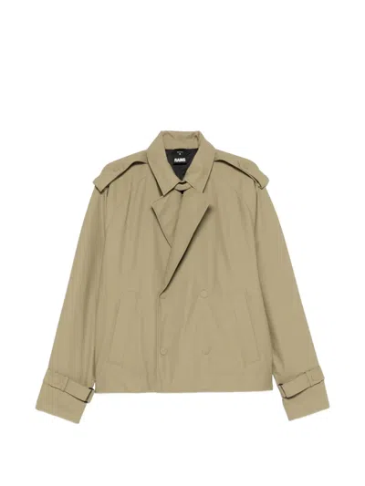 Rains 더블 브레스티드 재킷 In Brown