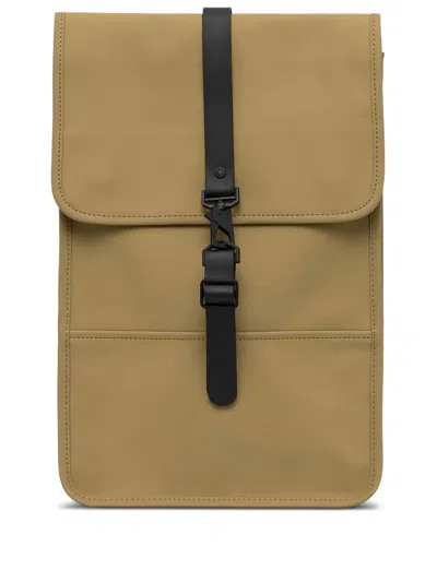 Rains 13020 Buckle-strap Backpack In Brown