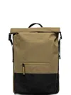Rains 14320 Roll-top Two-tone Backpack In Nude