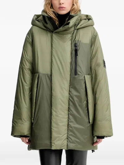 Rains 17240 Torna Insulated Hooded Padded Coat In Green