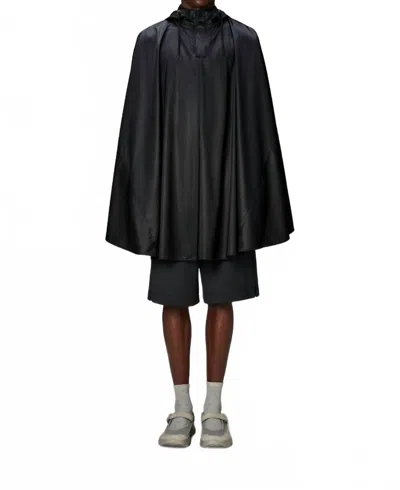 Rains Cape Hooded Raincoat In Black