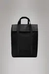 Rains Womens Black Rolltop 16' Shell Rucksack In Black