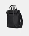 Rains Womens Black Rolltop 16' Shell Rucksack In Black