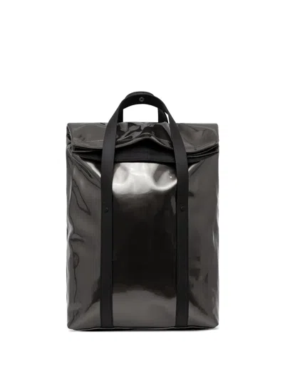 Rains 2way Roll-top Backpack In Black