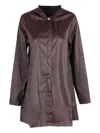 Rains A-line Hooded Jacket In Brown