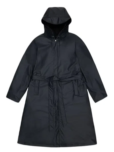 Rains A Line Longer Jacket In Blue