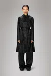 Rains A-line Longer W Jacket In Animal Print