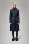 Rains A-line Longer W Jacket In 47 Navy