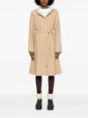 Rains A-line Longer With Jacket In Sand In Beige