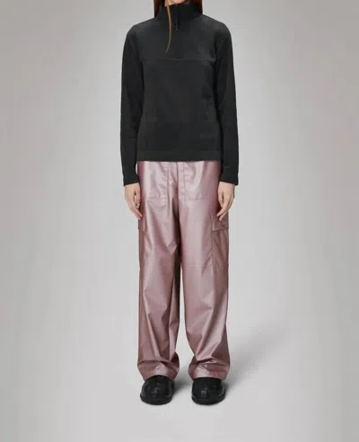 Rains Addis Fleece Half Zip Sweater In Black