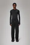 Rains Addis Fleece Pants Wide In Black