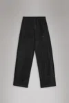 Rains Addis Fleece Pants Wide In Black