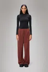 Rains Addis Fleece Pants Wide In Brown
