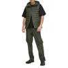 Rains Adjustable Hood Drawstring Sleeveless Jacket In Green