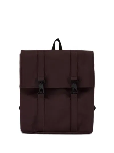 Rains Adjustable Strap Backpack In Red