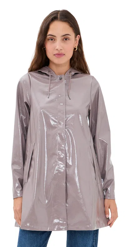 Rains A-line Rain Jacket Cinder Glaze In Gray