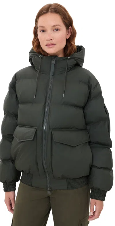 Rains Alta Bomber Puffer Jacket Green
