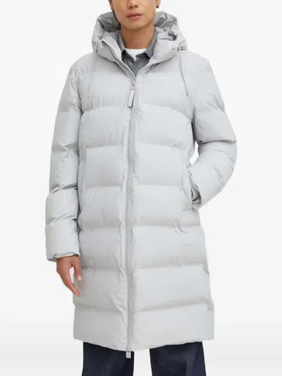 Rains Alta Hooded-neckline Puffer Jacket In Gray
