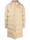 Rains Alta Hooded Padded Coat In Neutrals
