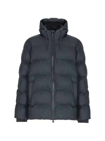 Rains Alta Hooded Padded Jacket In Black