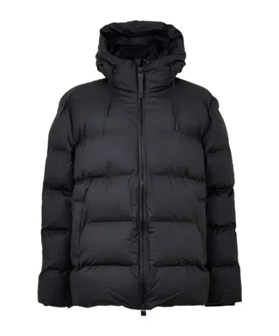 Rains Quilted Puffer Jacket In Black