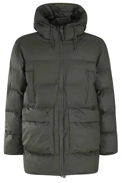 Rains Alta Puffer Down Jacket In Grey