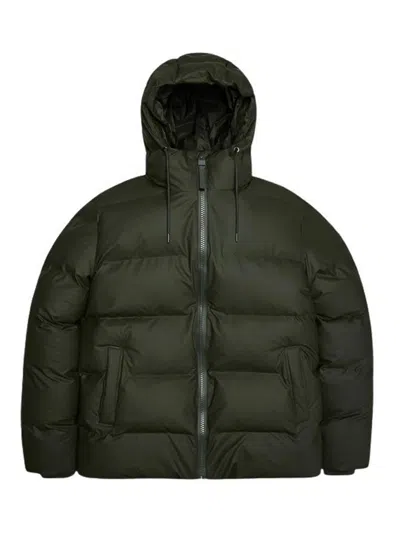 Rains Alta Puffer Jacket In Green