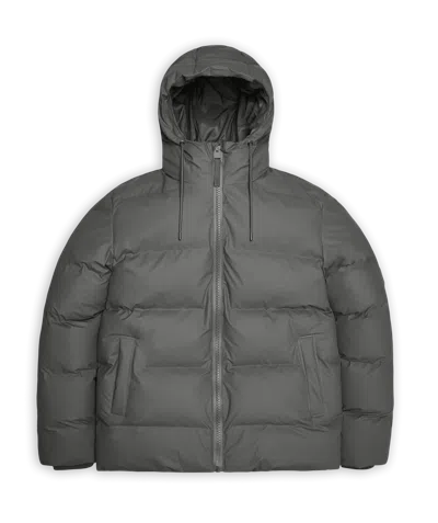 Rains Alta Puffer Jacket Grey In Black