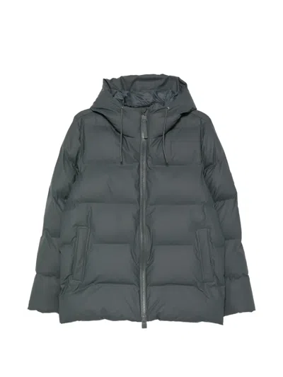 Rains Alta Quilted Jacket In Gray