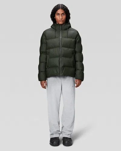 Rains Alta Unisex Puffer Jacket In Green