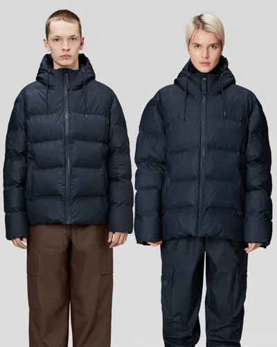 Rains Alta Unisex Puffer Jacket In Blue