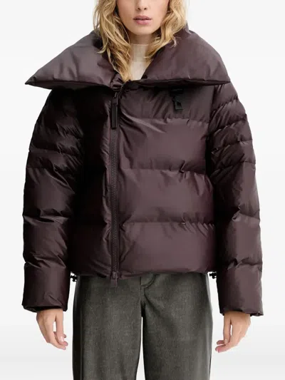 Rains Alta Vision Puffer Jacket In Brown