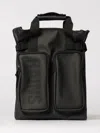 Rains Logo-print Multi-pocket Backpack In Black