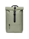 Rains Men's Rolltop Rucksack Bag In Green