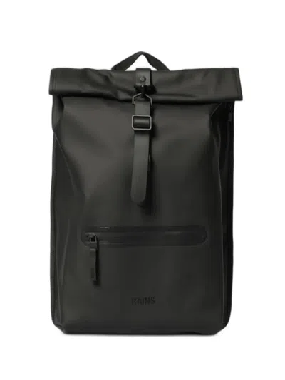 Rains Backpack Rolltop "w3 Rolltop" In Black