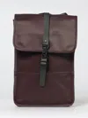 Rains Mini Flap-closure Backpack In Burgundy