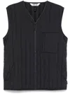 Rains Quilted Gilet In Blue