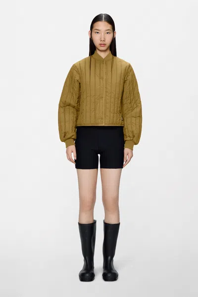 Rains Banja Liner Bomber W Jacket In Green