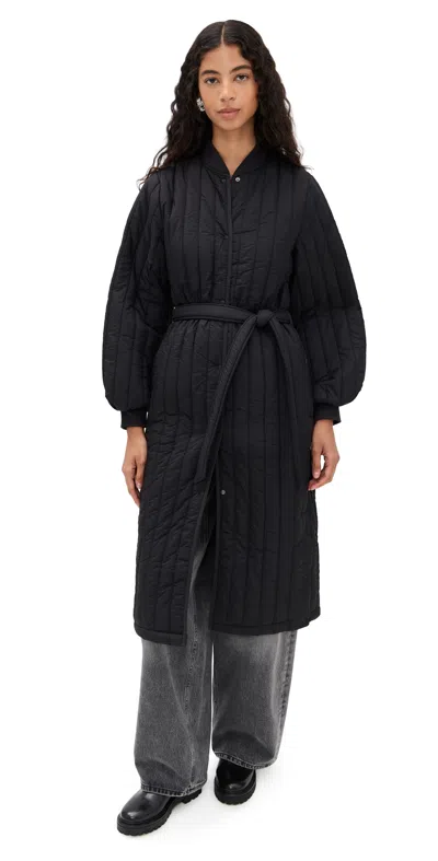 Rains Banja Liner Coat T1 Black In Blue