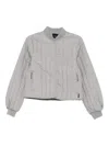 Rains Banja Liner Quilted Bomber Jacket In Gray