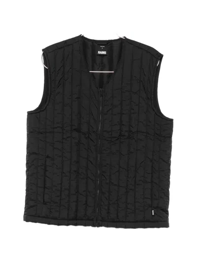 Rains Banja Liner Quilted Gilet In Black