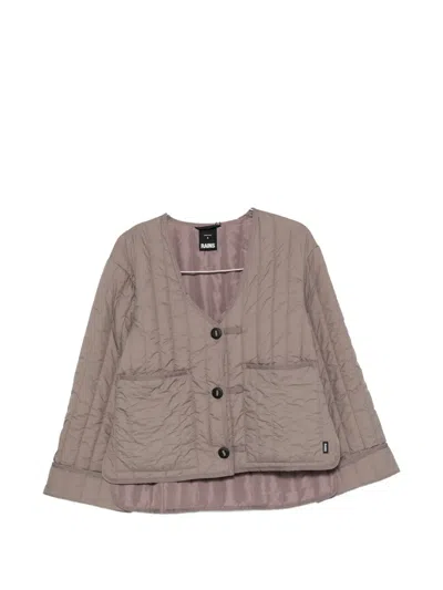 Rains Banja Liner Quilted Jacket In Yellow