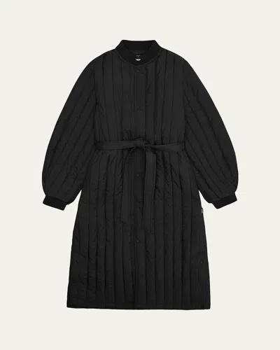 Rains Banja Long Liner Coat In Black