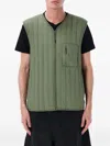 Rains Banja Quilted Liner Vest In Green