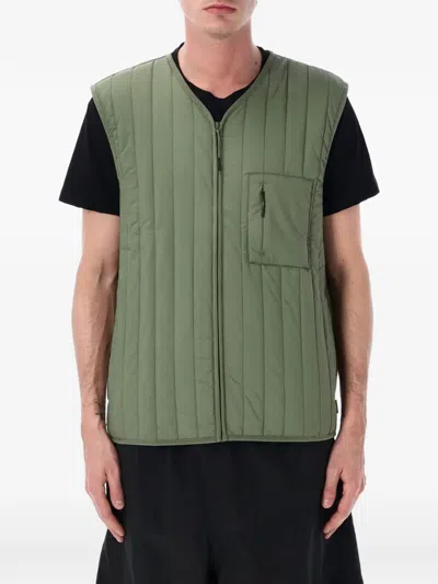 Rains Banja Quilted Gilet In Green