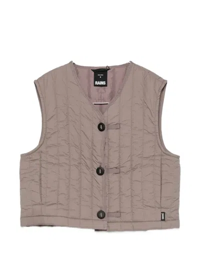 Rains Banja Quilted Vest In Transparent